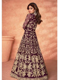 Deep Wine Heavy Embroidered Designer Lehenga