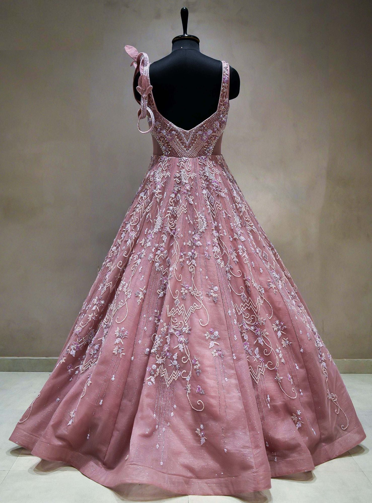 Onion Pink Hand-Block Printed Box Pleated A Line Dress – TJORI