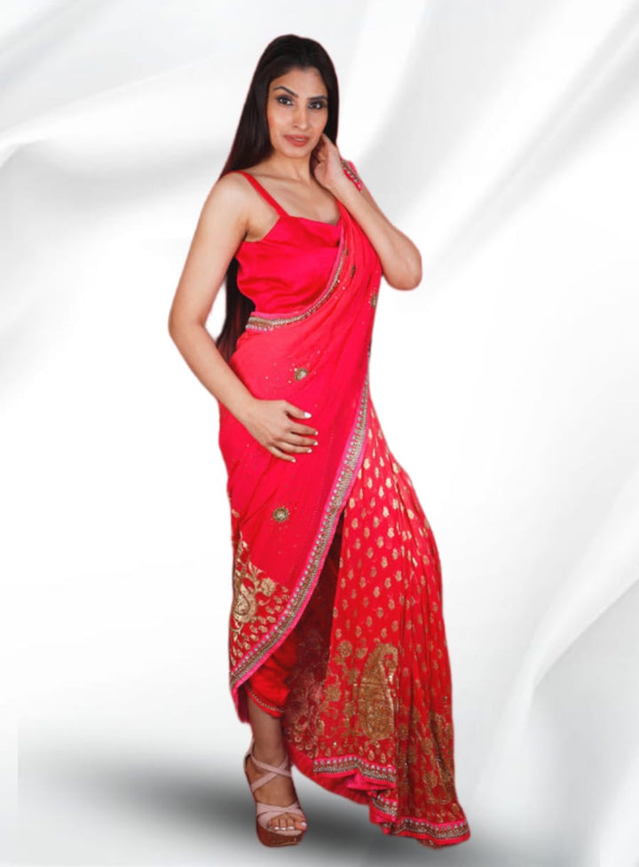 Onion red colored Uniquely designed Outfit - Rent