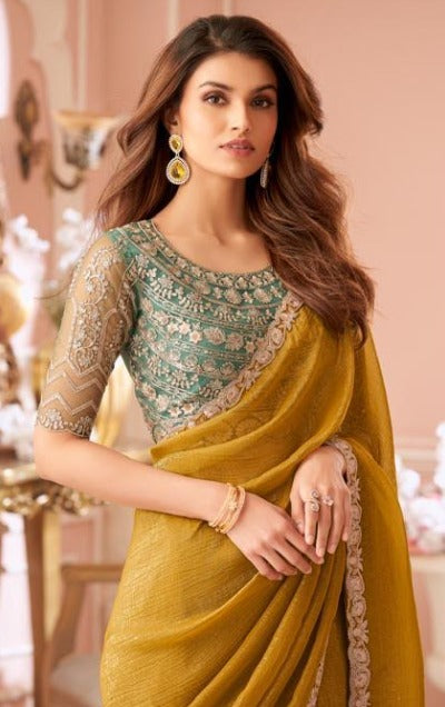 Elegant Stylish Georgette and Chiffon Sarees - Rent