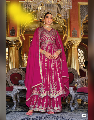 Women’s Kurta Palazzo Dupatta Set with Full Embroidery Stylish Traditional Outfit - Buy