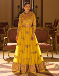 Yellow Trendy Wedding Look in Premium Georgette Heavy Embroidered Short Shrug with Blouse & Flared Lehenga_1