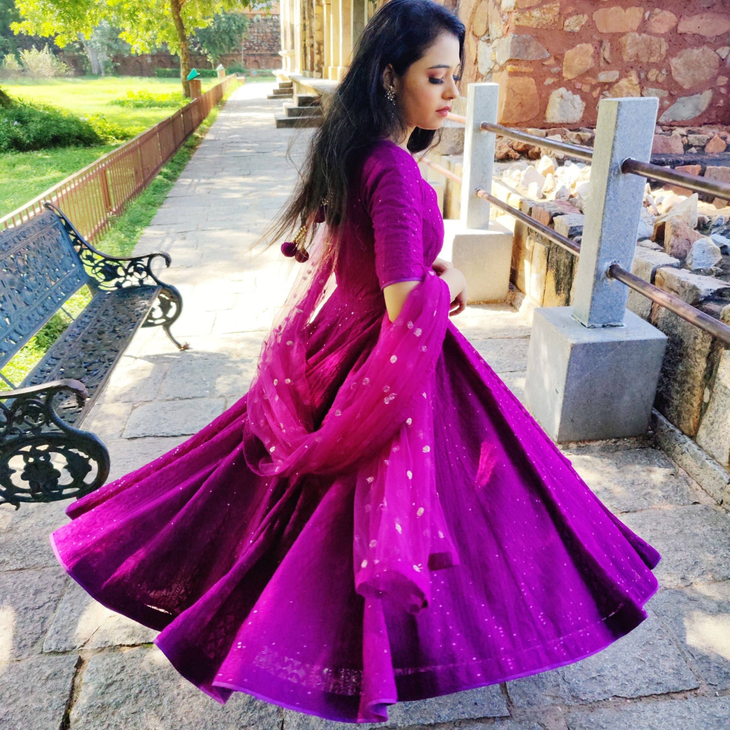 Buy Jasmin Purple Anarkali Dress online at Best Price