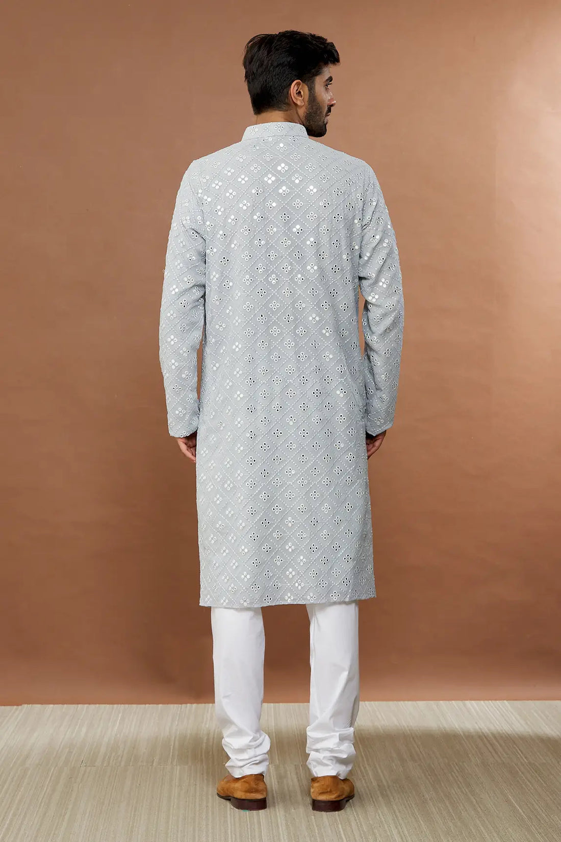 Aham Vayam's Kaanchkaari  Embroidered Kurta And Pyjama Set- Rent
