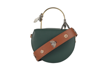 Emerald Drone / Tan Sting Strap-Clutch-Glamourental