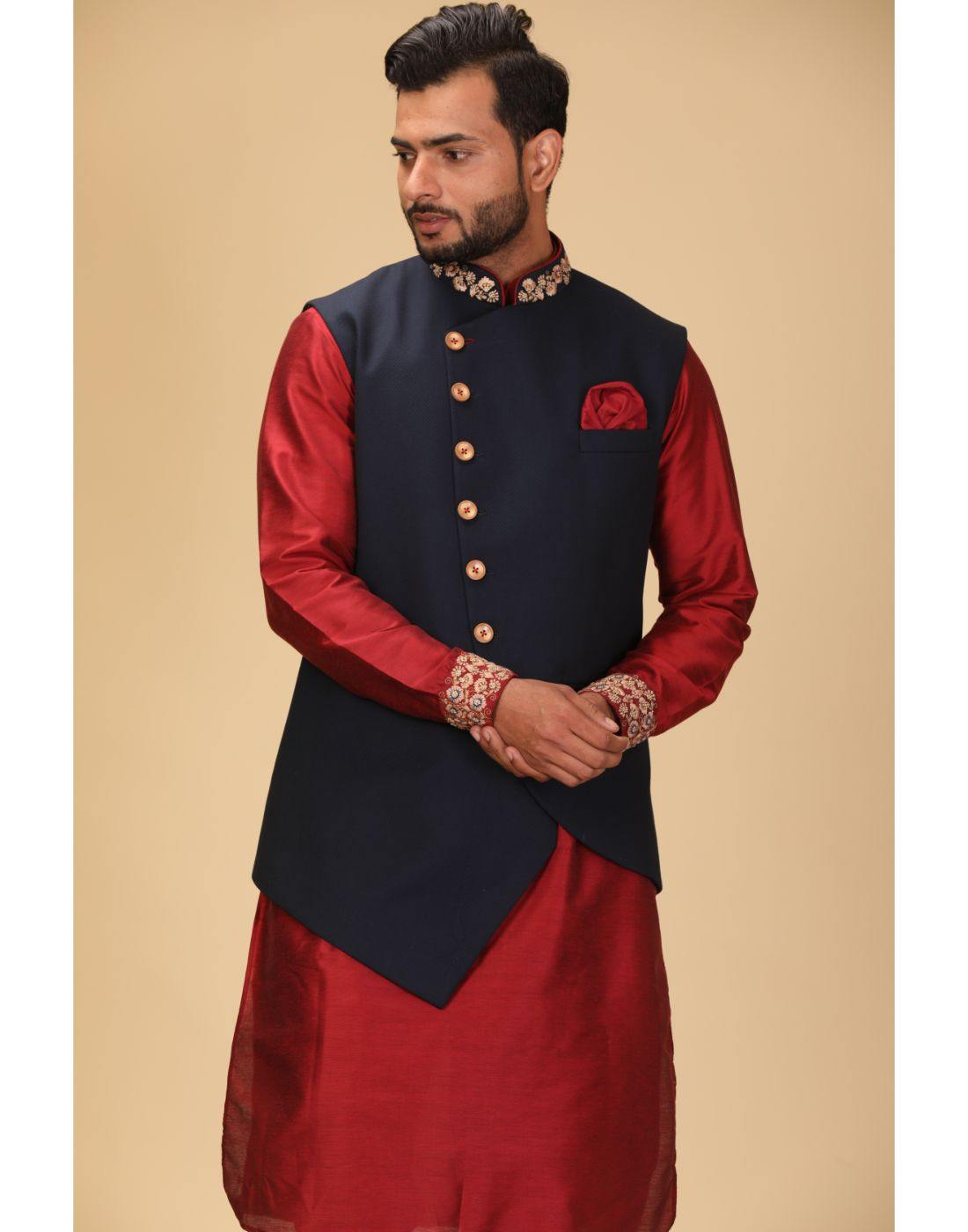 Kobi Pink Kurta with Nickel Gray and Brink Pink Paisley Cotton Thread  Embroidered Designer Nehru Jacket in 2023 | Nehru jackets, Pink paisley,  Paisley
