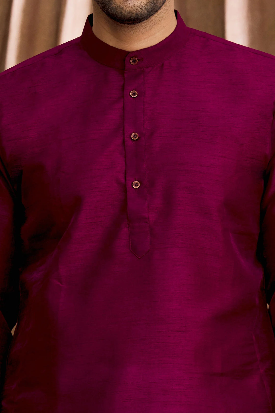 Aham Vayam's Mirror work Nehru jacket with Kurta set- Rent