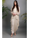 Rent Ivory A Cut Top & Dhoti-Women-Glamourental