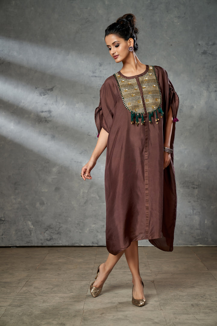 Aditi Somani's Elegant Tunic with heavily embroidered yoke - Rent