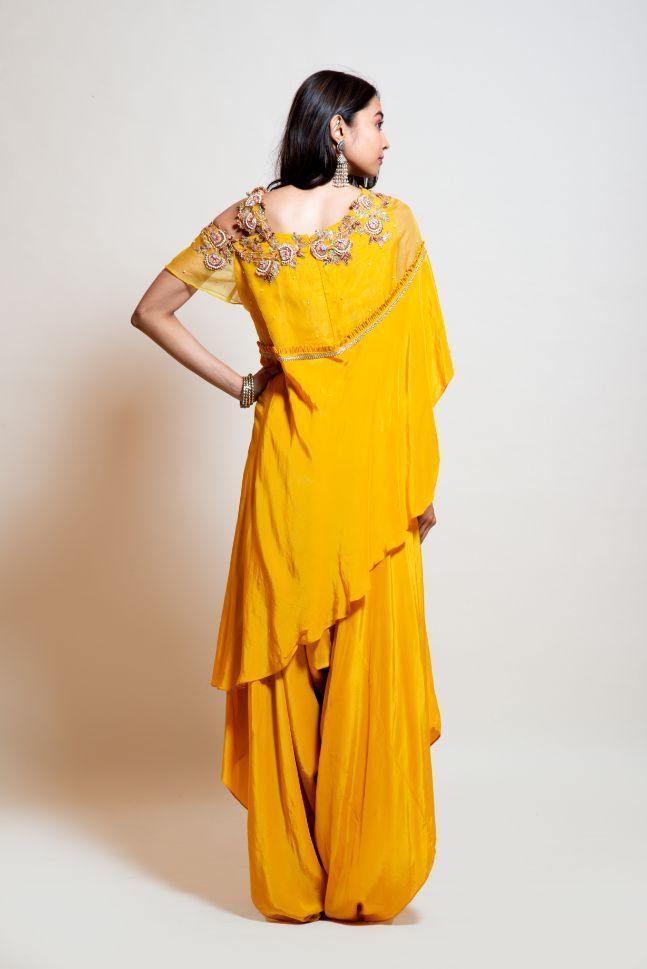 Canary Yellow Cowl Jumpsuit  - Rent - Glamourental