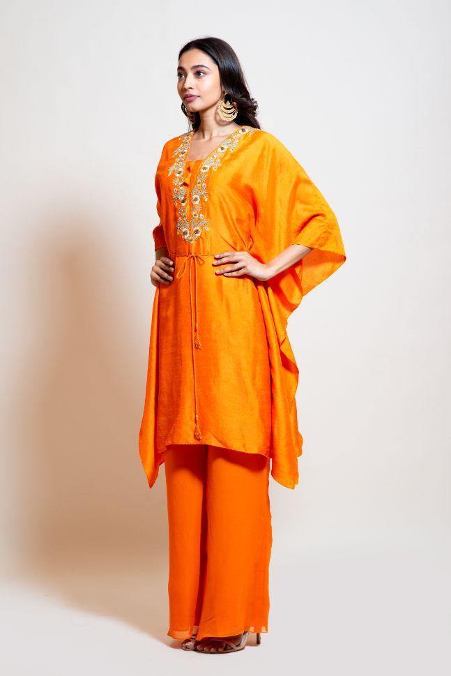 Bright Orange Kaftan set - Rent - Glamourental