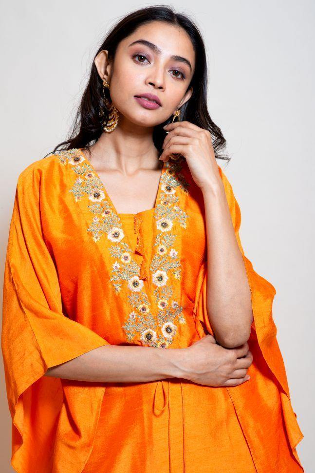 Bright Orange Kaftan set - Rent - Glamourental