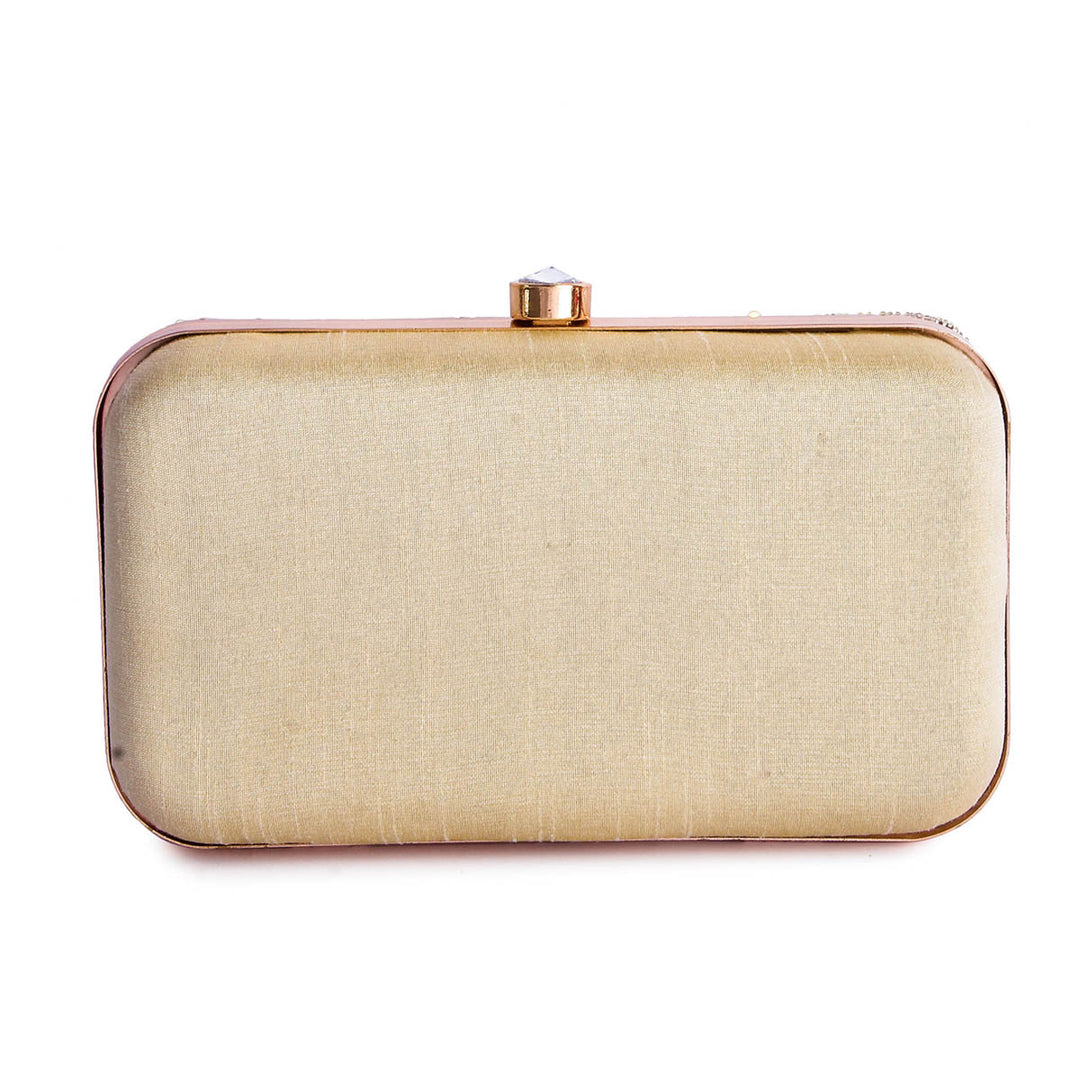 Radiant Shimmer Handembroidered Clutch - Rent