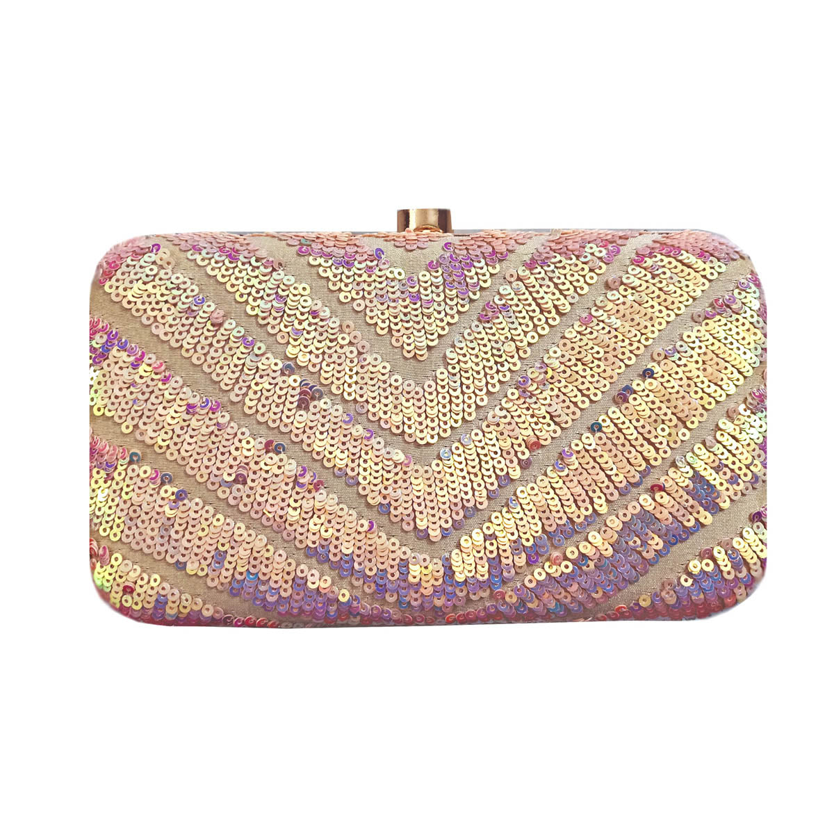 Radiant Shimmer Handembroidered Clutch - Rent