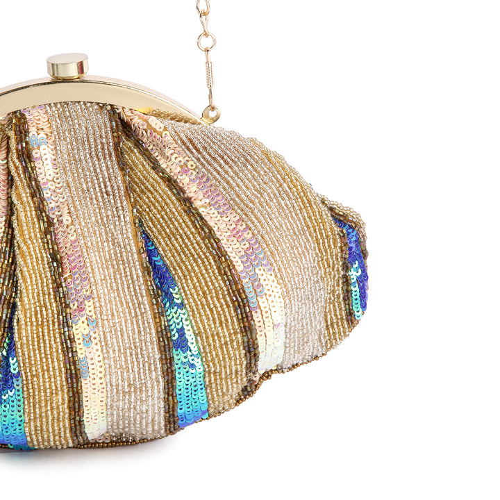 Empowering Soft Hand-embroidered Clutch Pouch - Rent