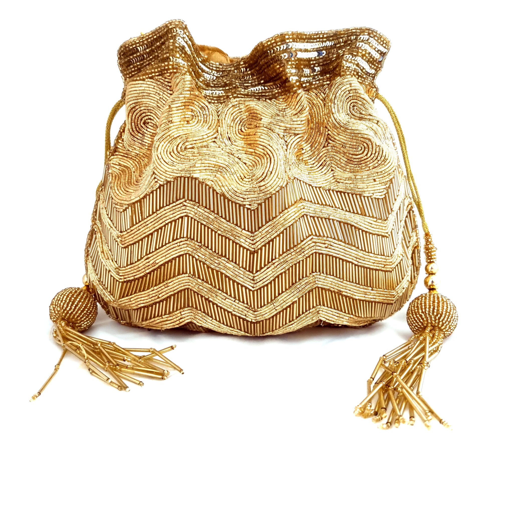 Midas Zardosi Hand-embroidered Clutch Pouch - Rent