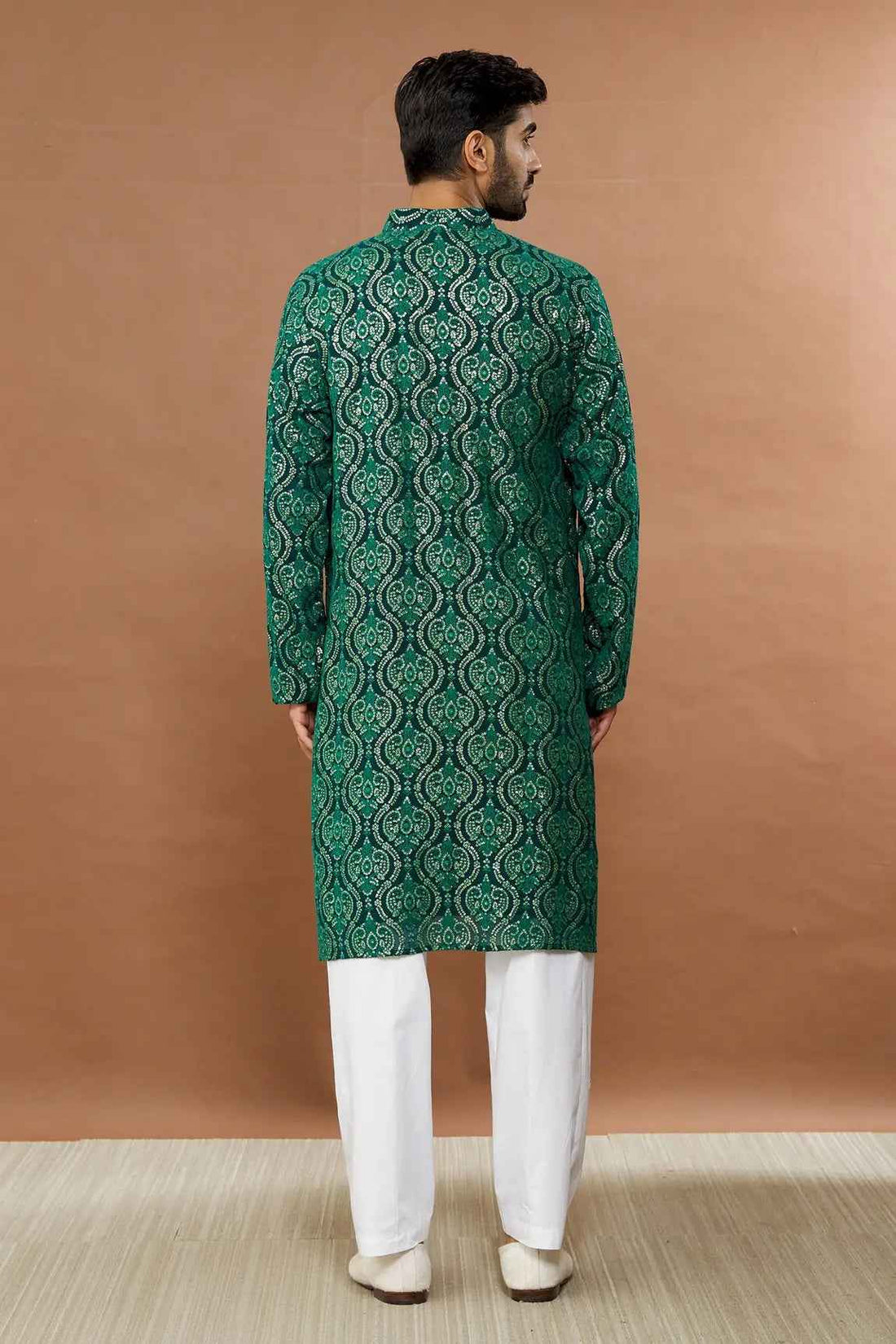 Aham Vayam's JAHAAN Floral Embroidered Kurta  Set- Rent