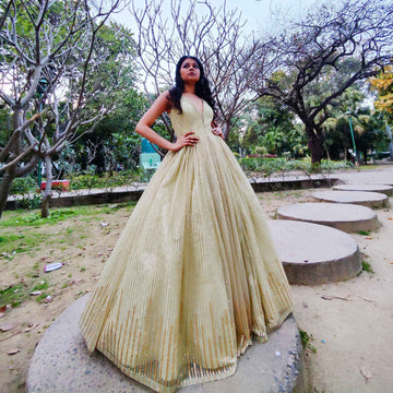 Amaltas Couture's Kehkasha Sequins Green Gowns - Rent