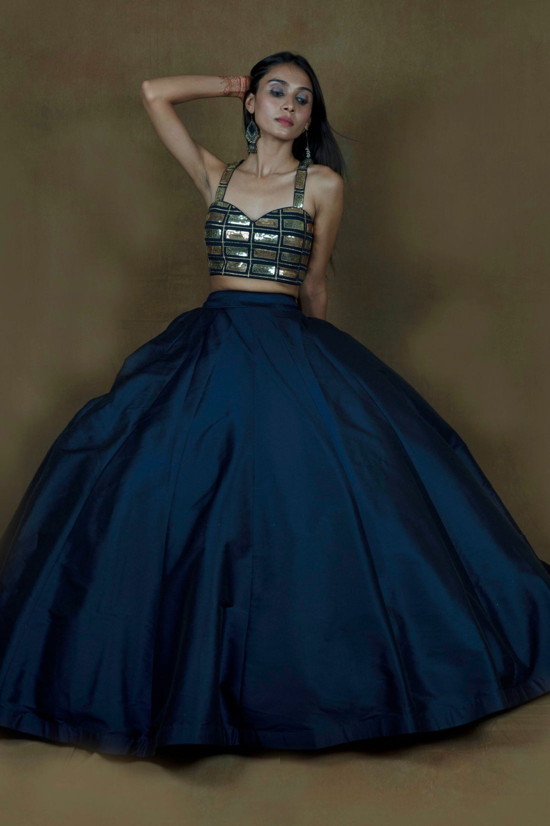 Amaltas Couture's Nadira Navy Blue Lehenga - Rent