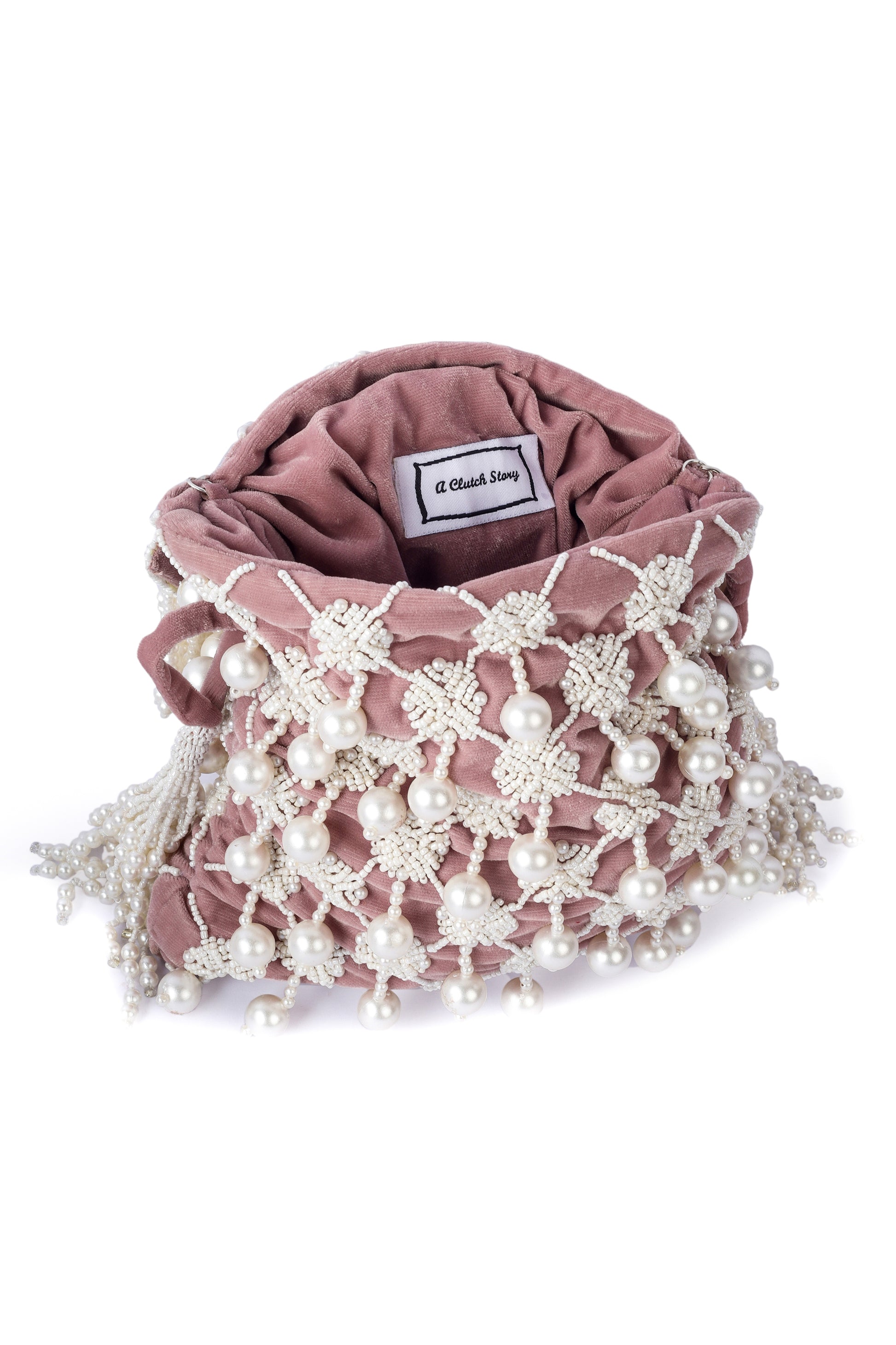 Berrylicious Pearl Tassel Hand-embroidered Potli  - Rent_3