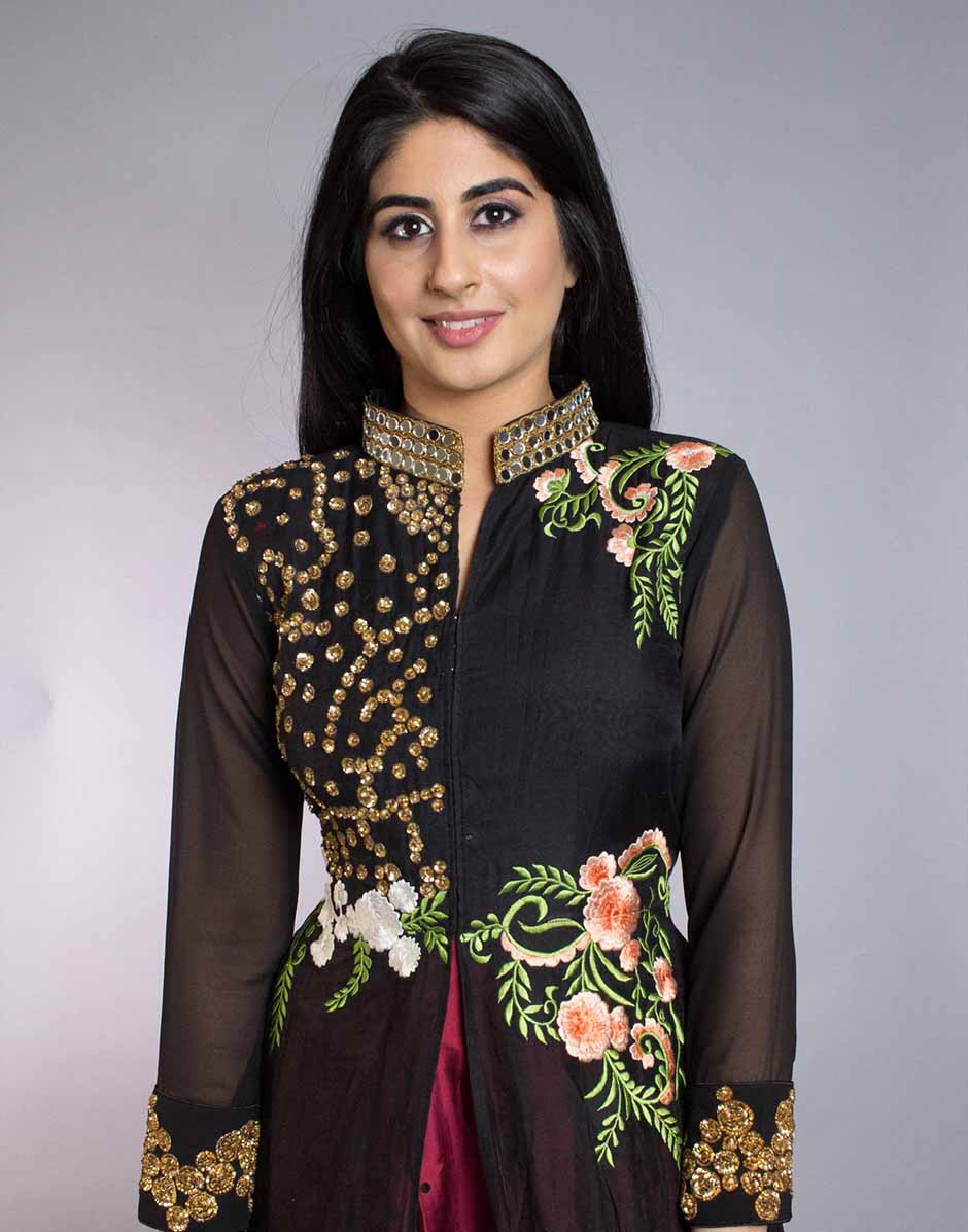 Black Georgette Partywear Gowns - Rent - Glamourental