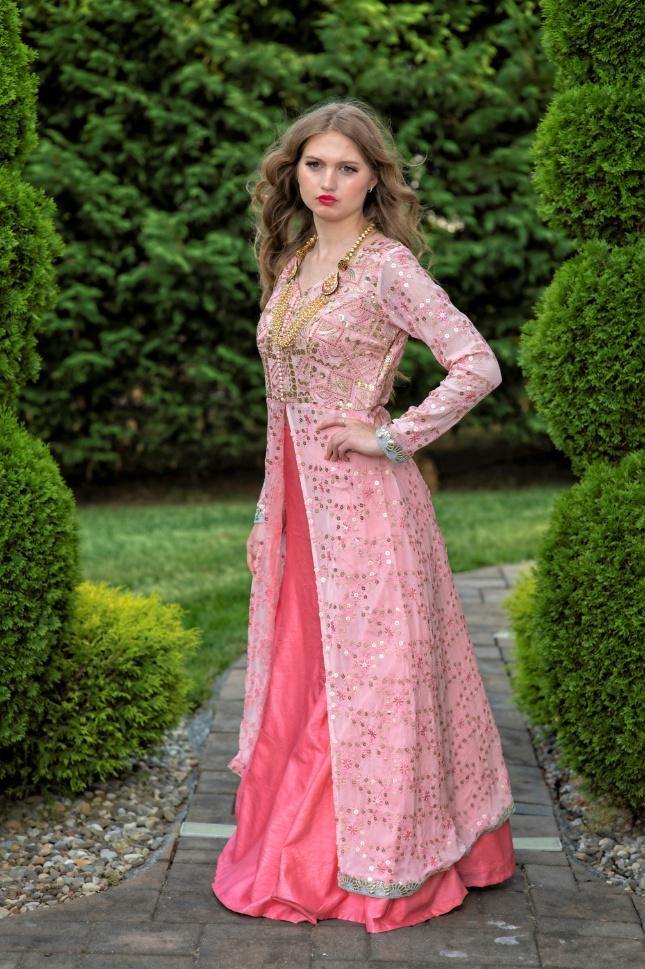 Elegant Pink Anarkali Dress- Rent