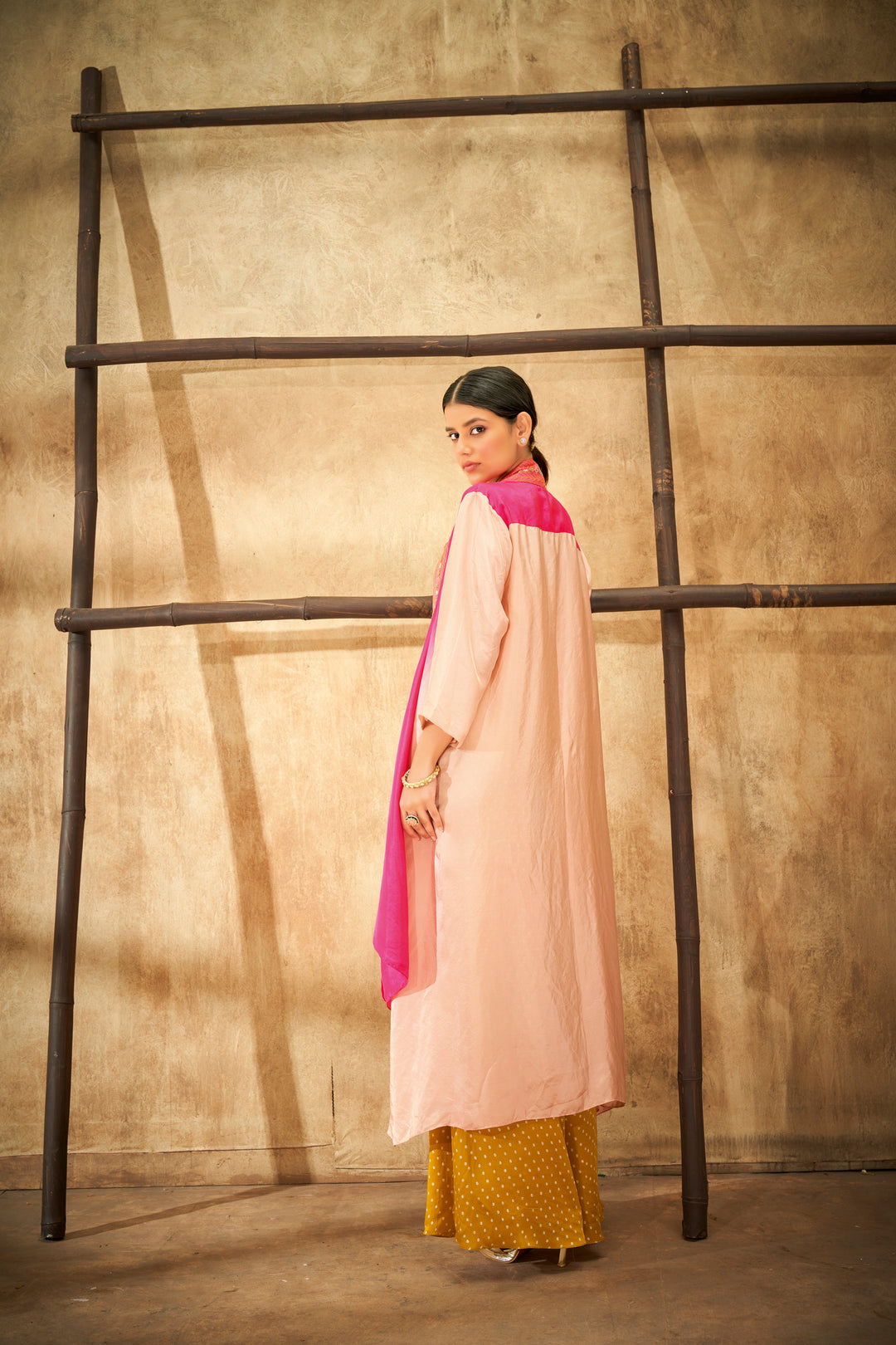 Aditi Somani's Classy Shaded silk cape set - Rent