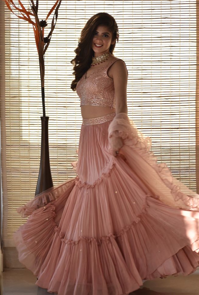 Beautiful organza Lehenga-Choli with modern silhouettes and superb  embellishments. Paired wit… | Indian designer outfits, Indian fashion,  Party wear indian dresses
