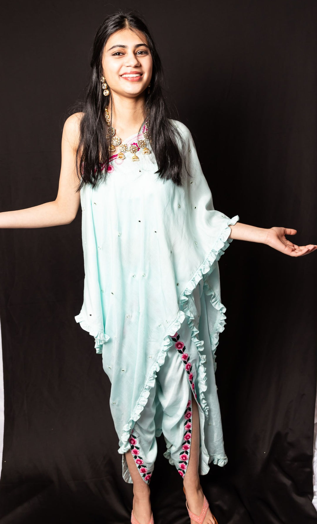 Buy Sky Blue Cape With Dhoti | Clearance