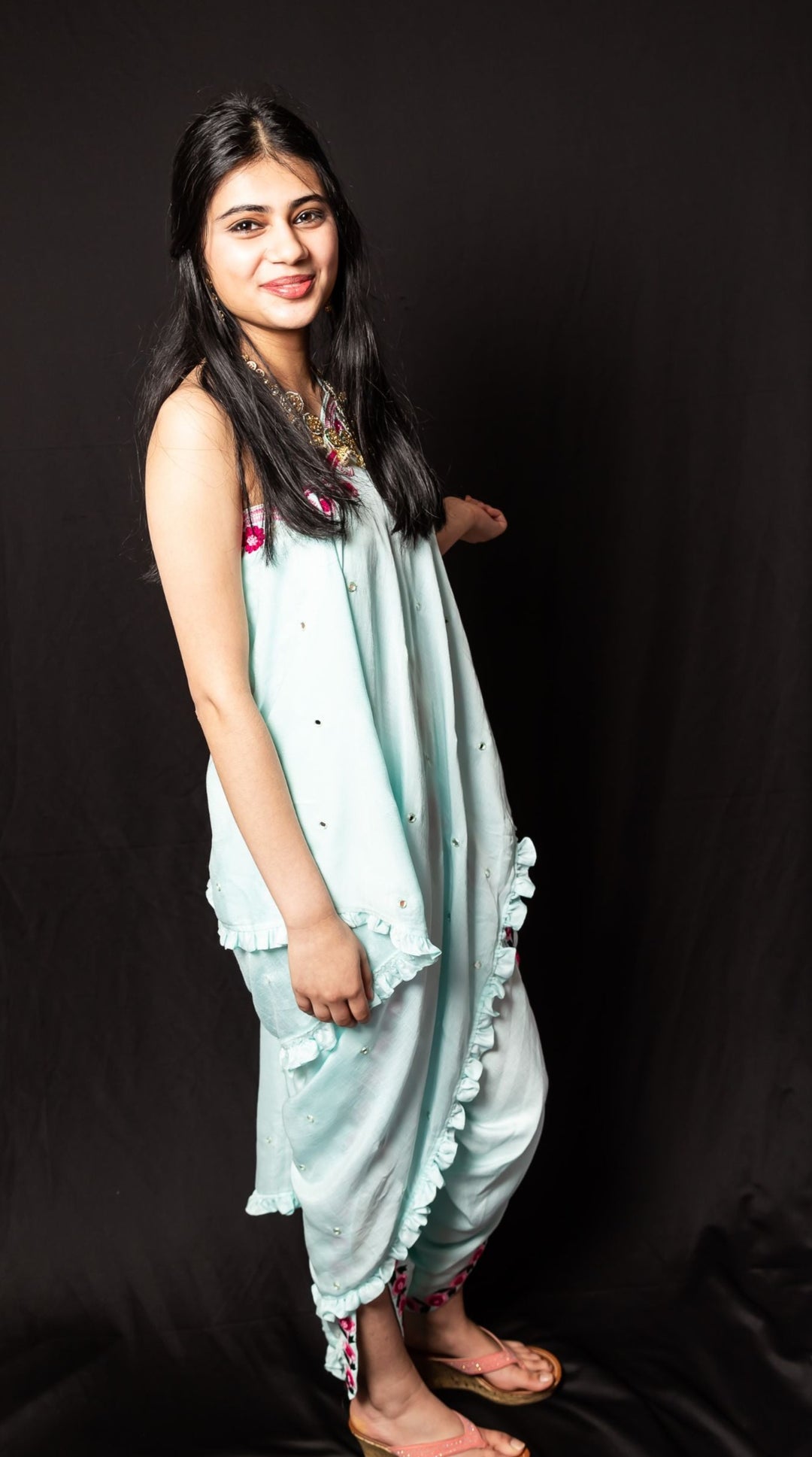 Buy Sky Blue Cape With Dhoti | Clearance