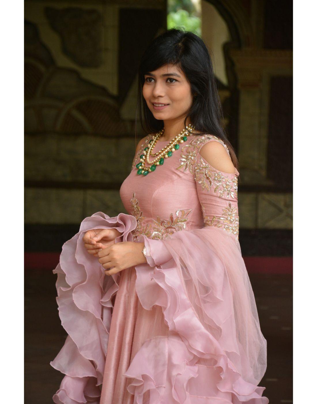 Rent Baby Pink Dress With Dupatta-Women-Glamourental