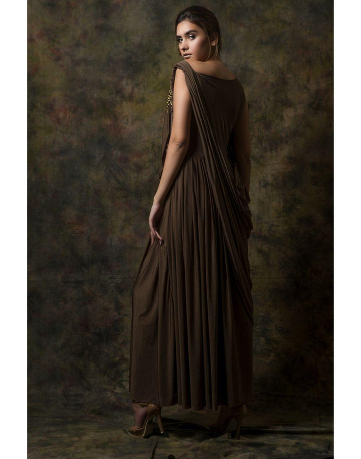Rent Drape Cowl Dress-Women-Glamourental