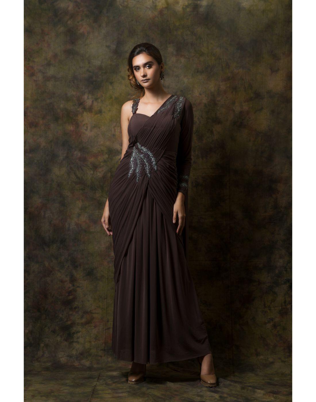 Draped saree gown clearance online