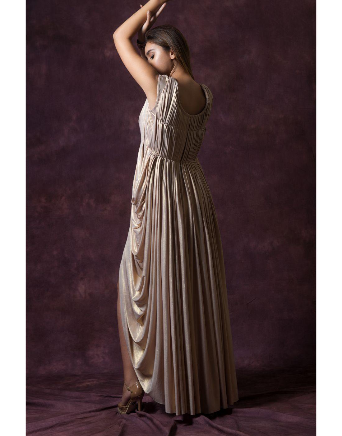 Rent Cowl Short Drape Dress-Women-Glamourental