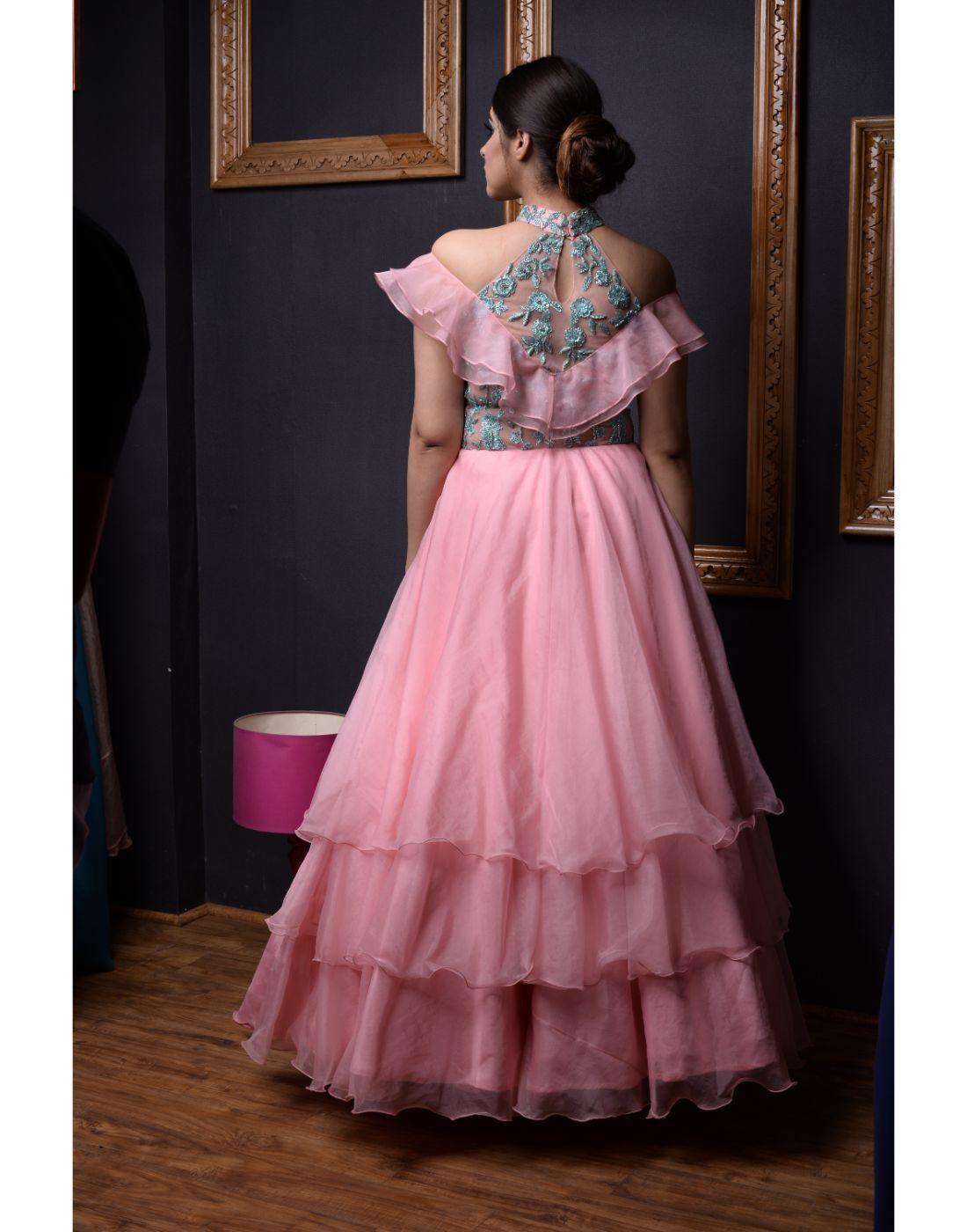 pink blue dress women Portia and Scarlett PS25234 Long Mermaid Formal Glitter Corset Prom Dress