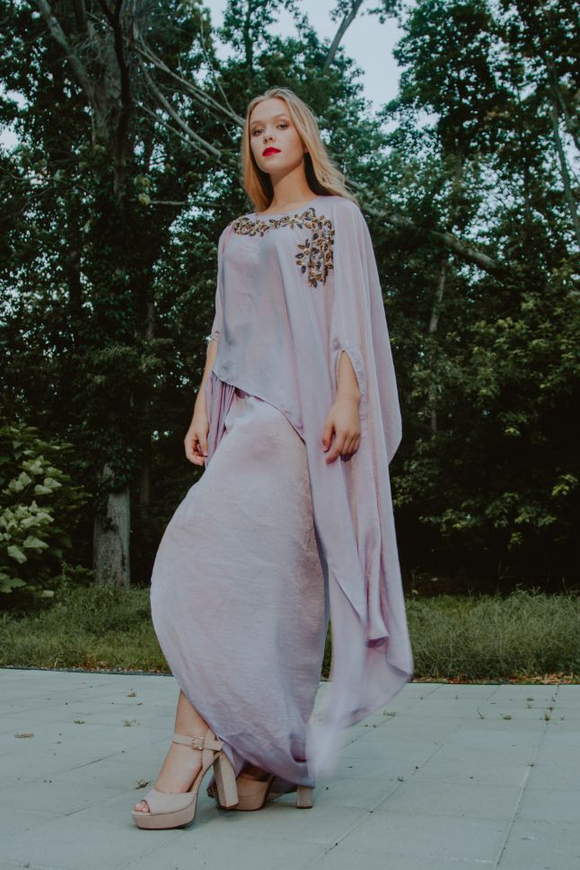 Lilac Kaftan Style Dress for rent