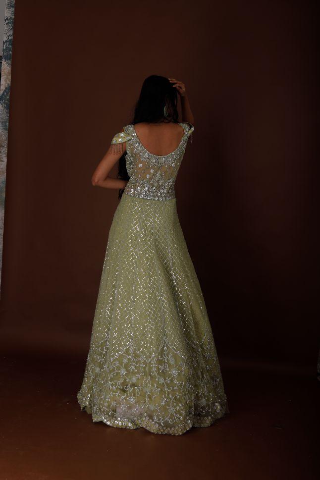 Palm Sequin Gown | Liylah | Modest Gown Rental