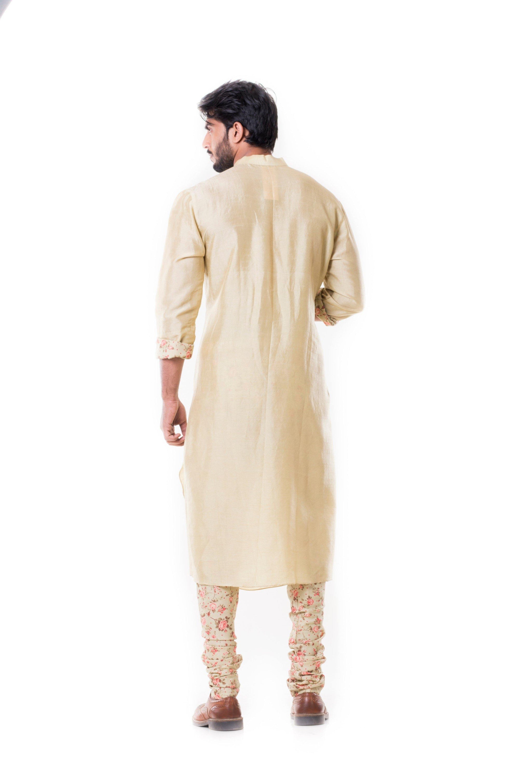 Light Green Kurta Set-Men-Glamourental