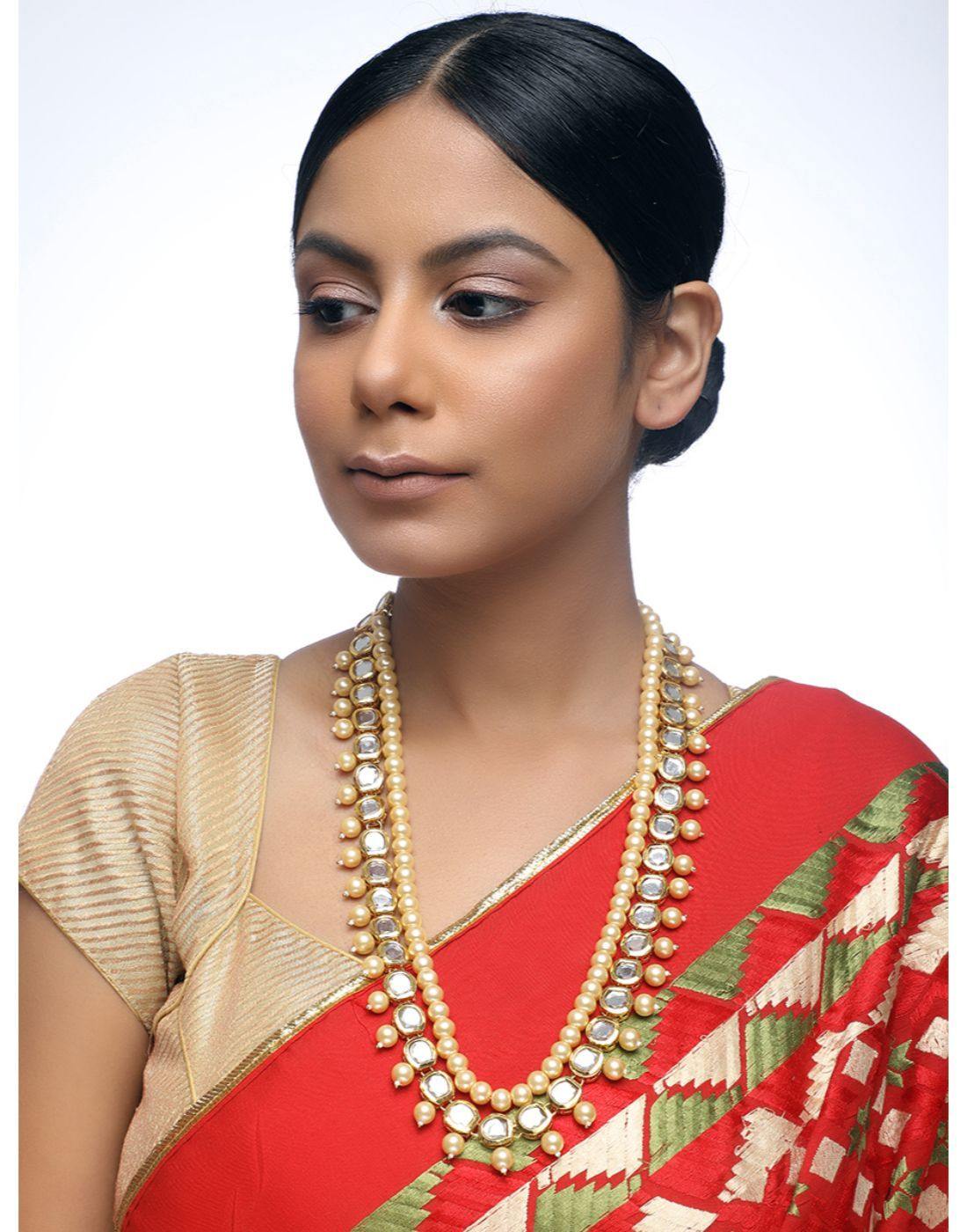 Kundan Neckpiece-Accessories-Glamourental