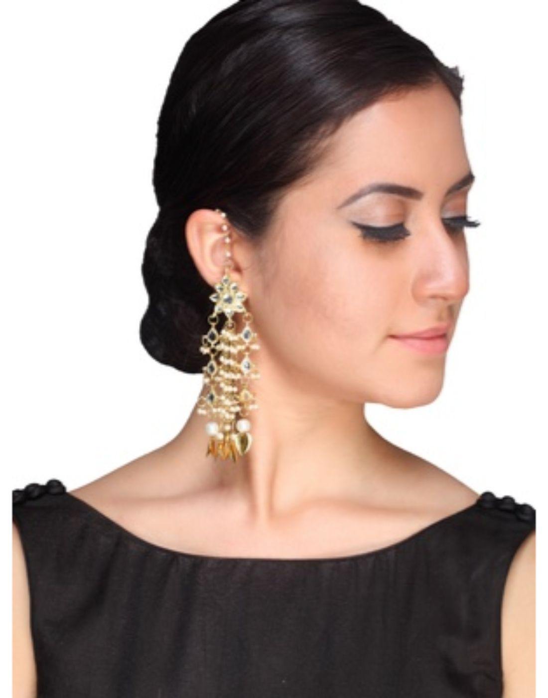 Buy Indian Earrings, Long Hanging Jhumka Earrings, Indian Jewelry, Indian  Jewellery, Earrings, Drop Earrings, Gold Earrings, Rani Earrings Online in  India - Etsy
