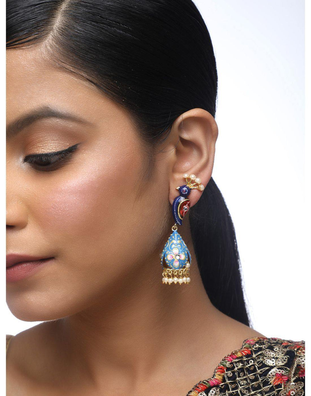 Peacock Earrigs-Accessories-Glamourental