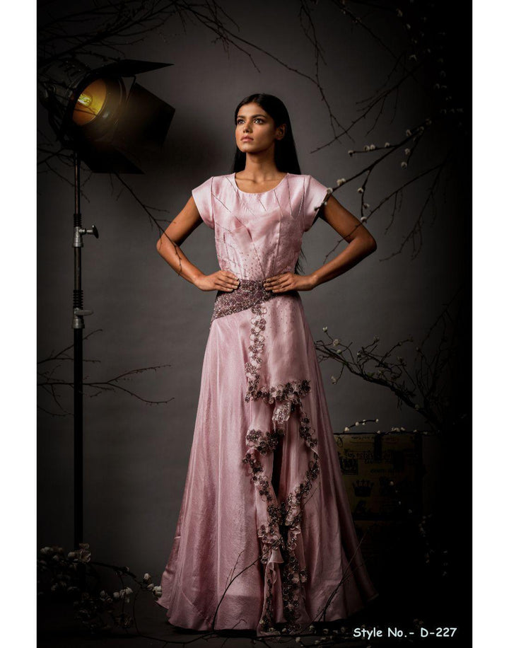 Rent Honeycome Gowns Organza Fabric Sequin Work-Women-Glamourental