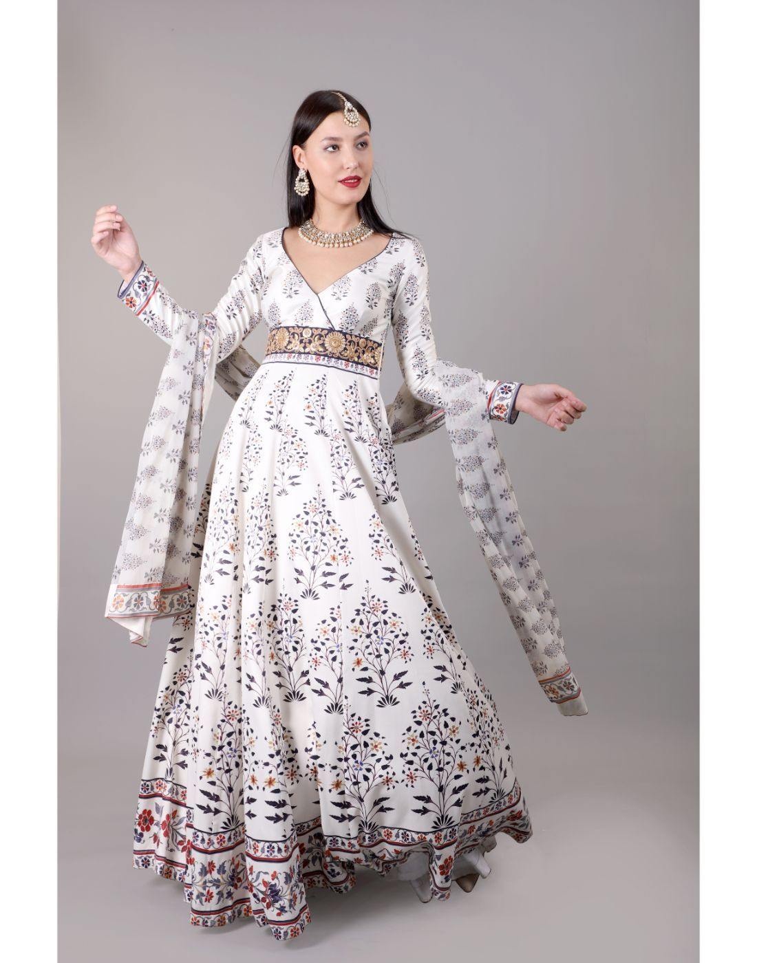 Buy online Embroidered Semi-stitched Anarkali Suit Set With Dupatta from  Suits & Dress material for Women by Divine International Trading Co for  ₹2379 at 66% off | 2024 Limeroad.com