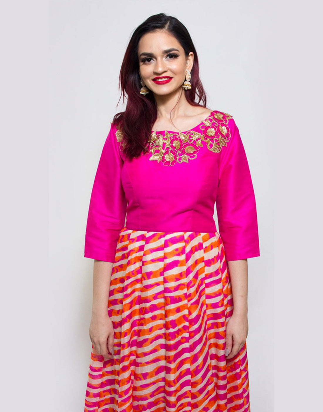 Rent Dark Pink Leheria Gowns-Women-Glamourental