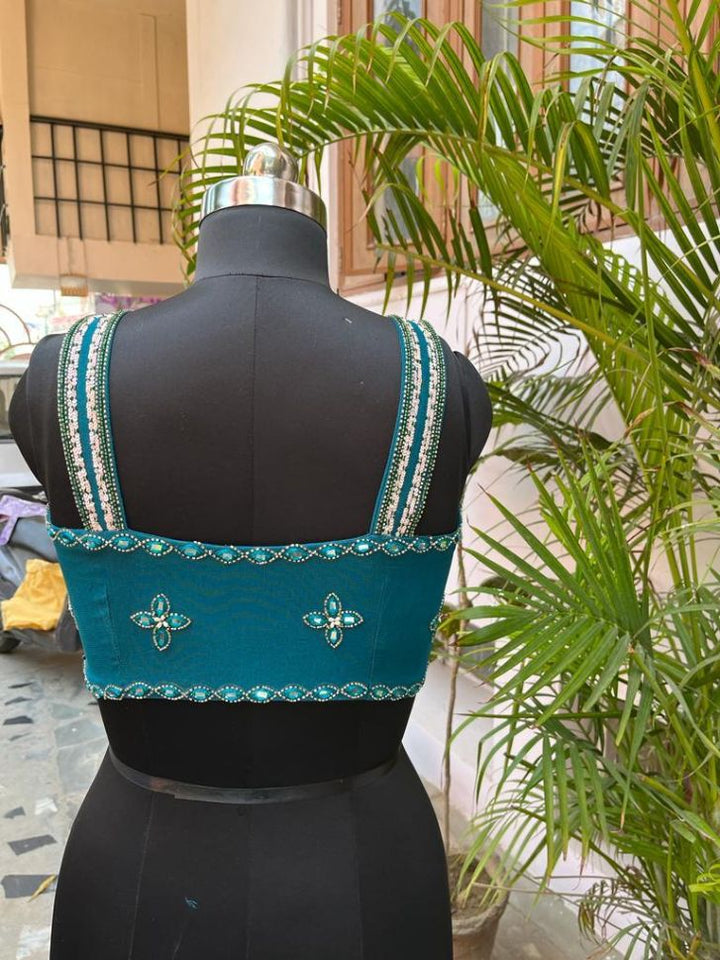 Designer Anamika's Blue Color Soft Georgette Embroidery Lehenga - Rent