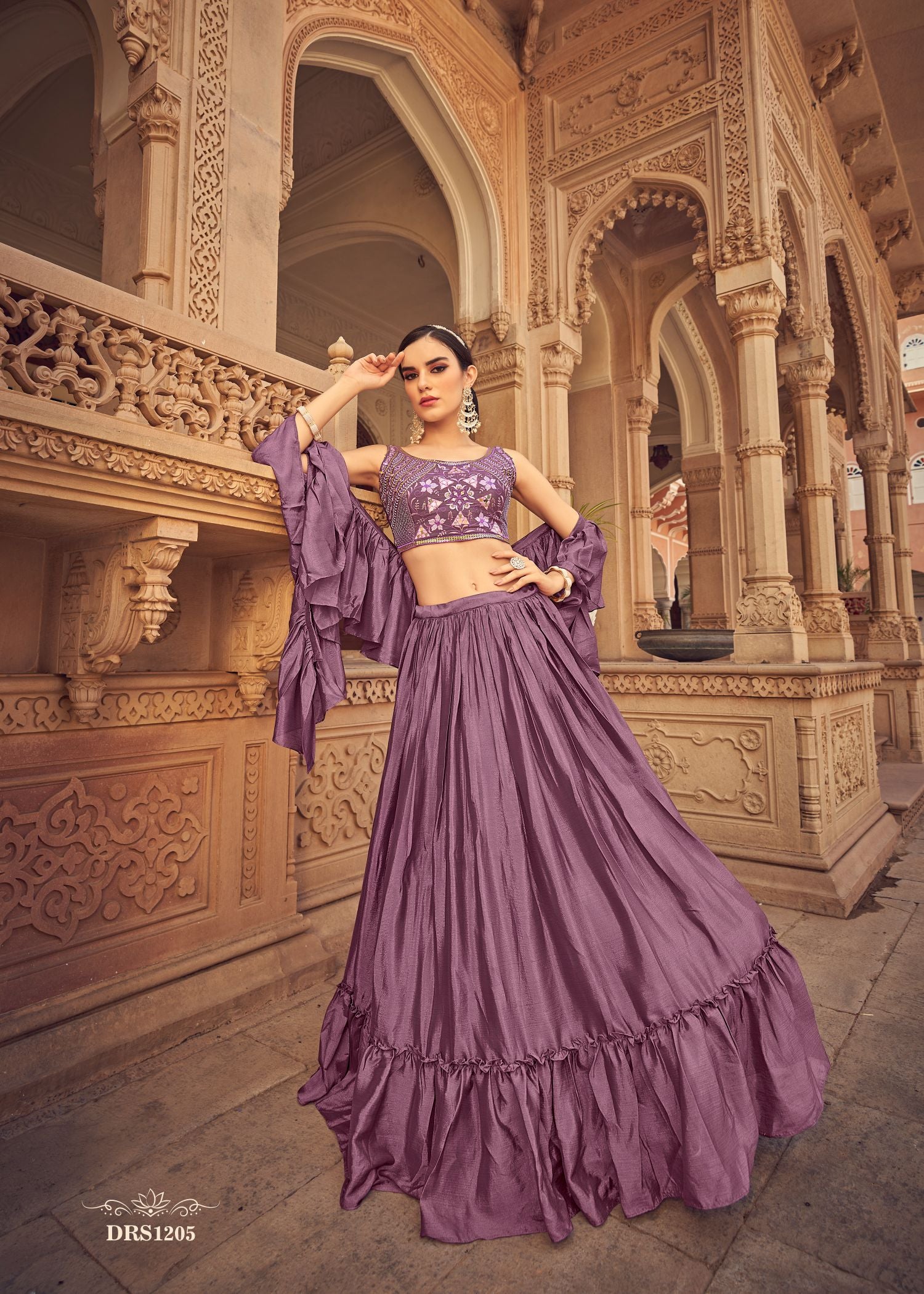 Buy Designer Sarees, Salwar Kameez, Kurtis & Tunic and Lehenga Choli.Appealing  Purple Lehenga Choli