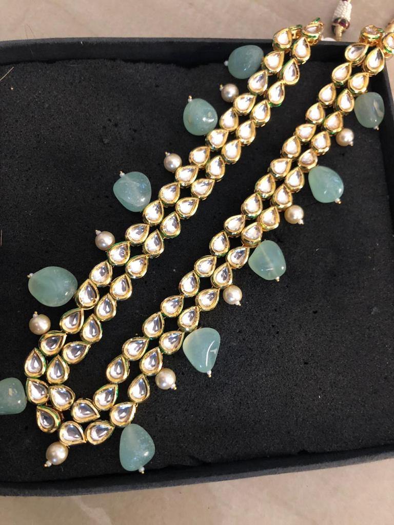 Layered Kundan Necklace Set - Glamourental